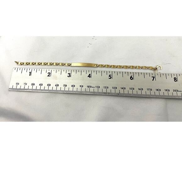 VTG Speidel Gold Tone ID chain link Bracelet Engraved BILLIE Customized 7" USA - Picture 13 of 16